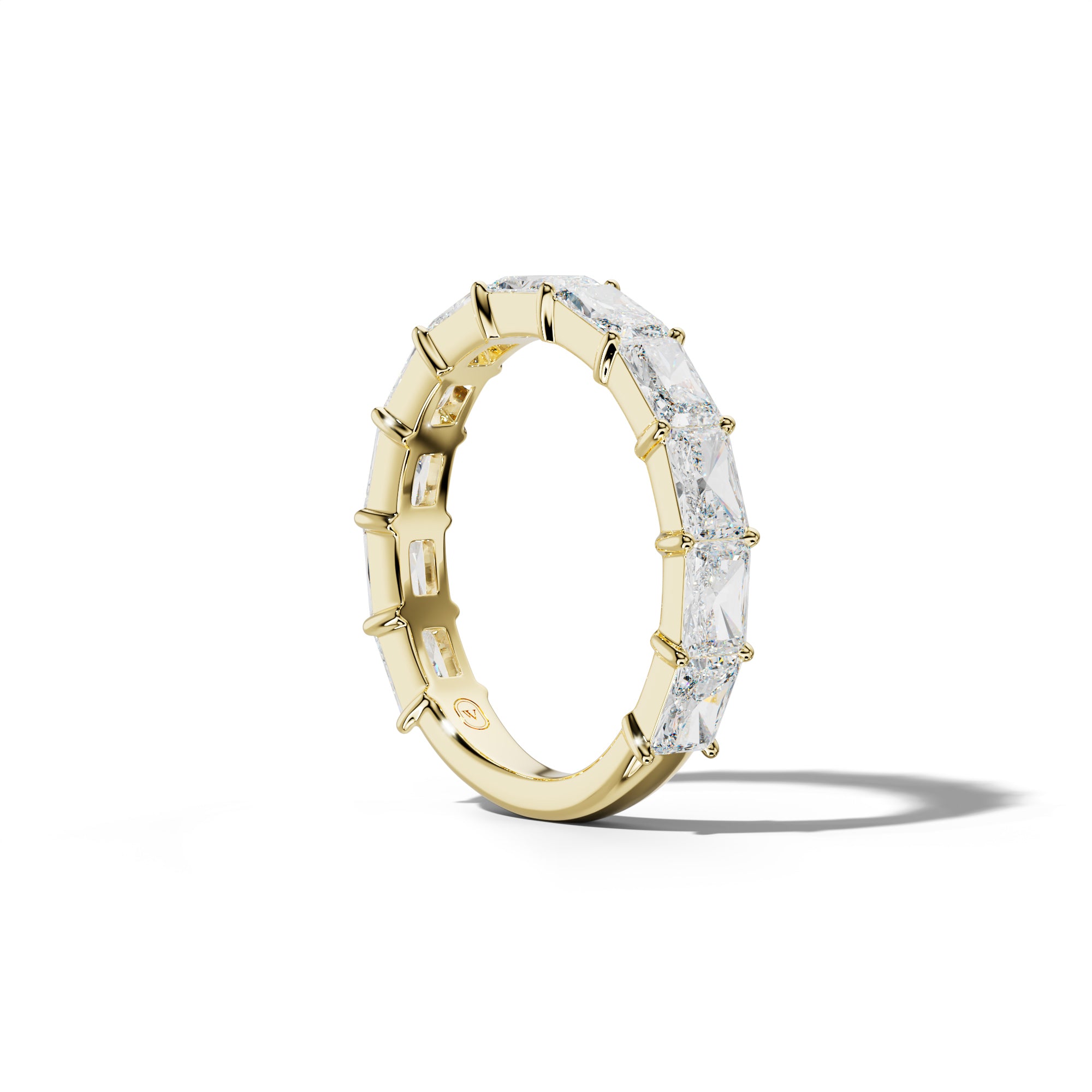 3.0 Carat East West Radiant Diamond 3/4 Anniversary Band Shared Prong Low-Set Design