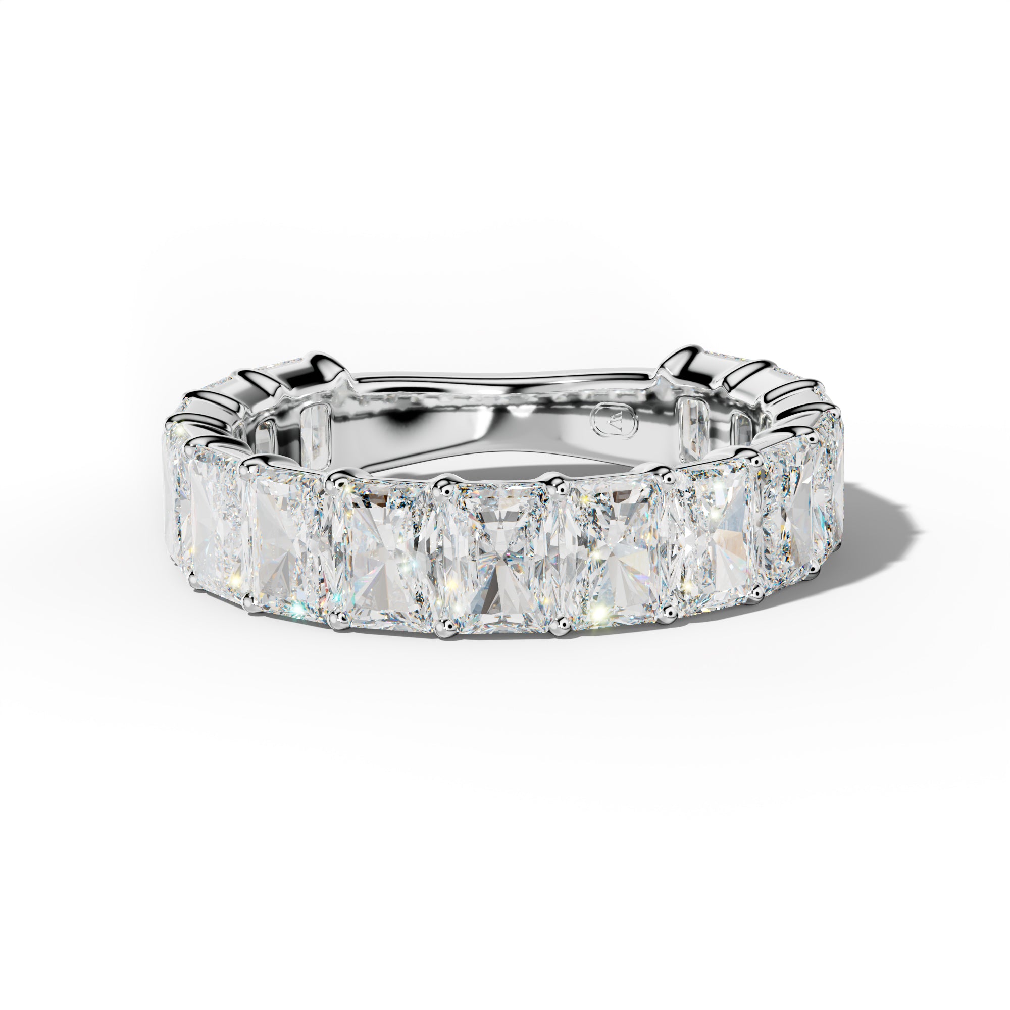 6.0 Carat Radiant Diamond 3/4 Anniversary Band Shared Prong Low-Set Design