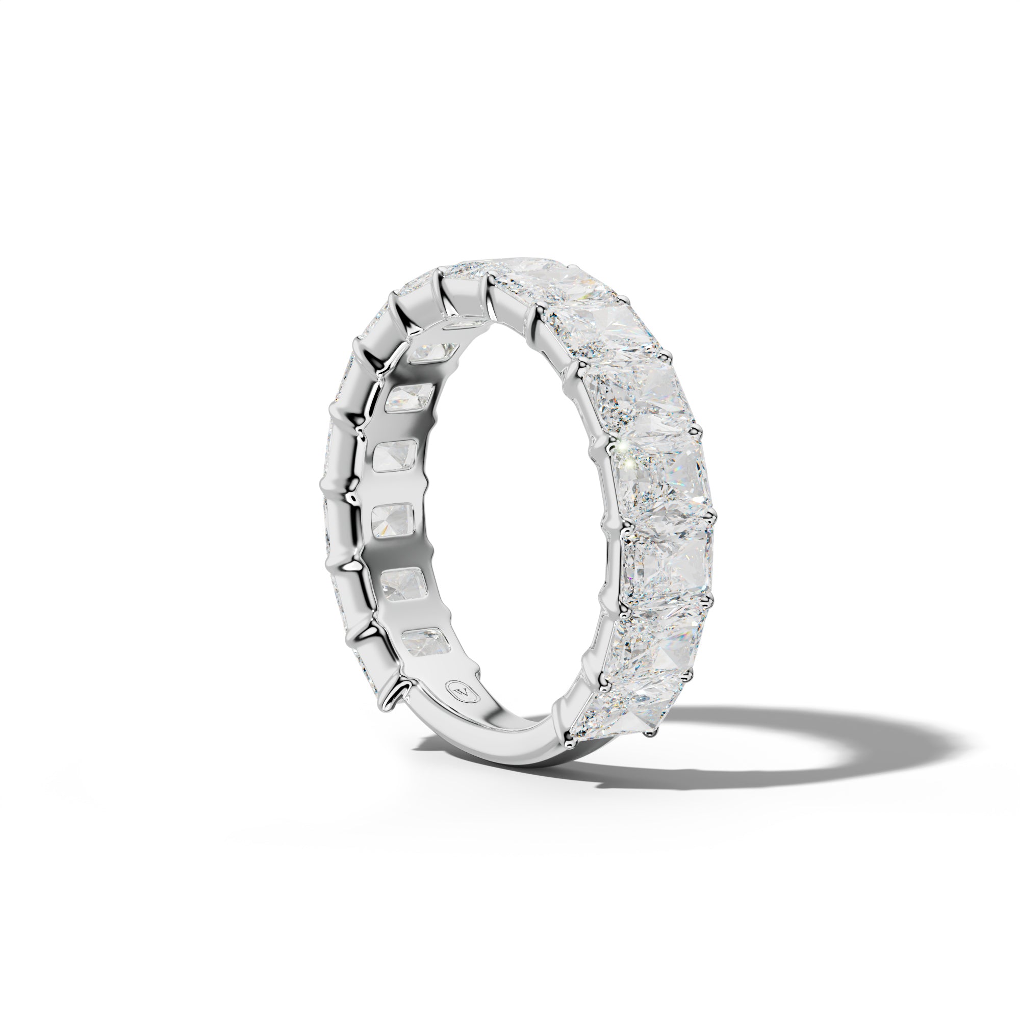6.0 Carat Radiant Diamond 3/4 Anniversary Band Shared Prong Low-Set Design