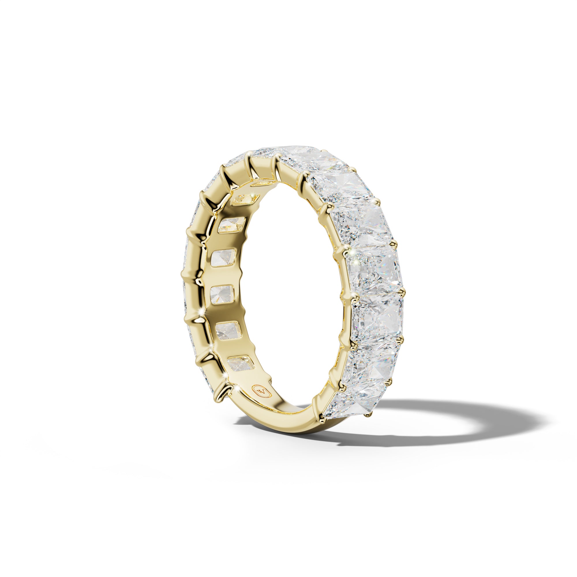 6.0 Carat Radiant Diamond 3/4 Anniversary Band Shared Prong Low-Set Design