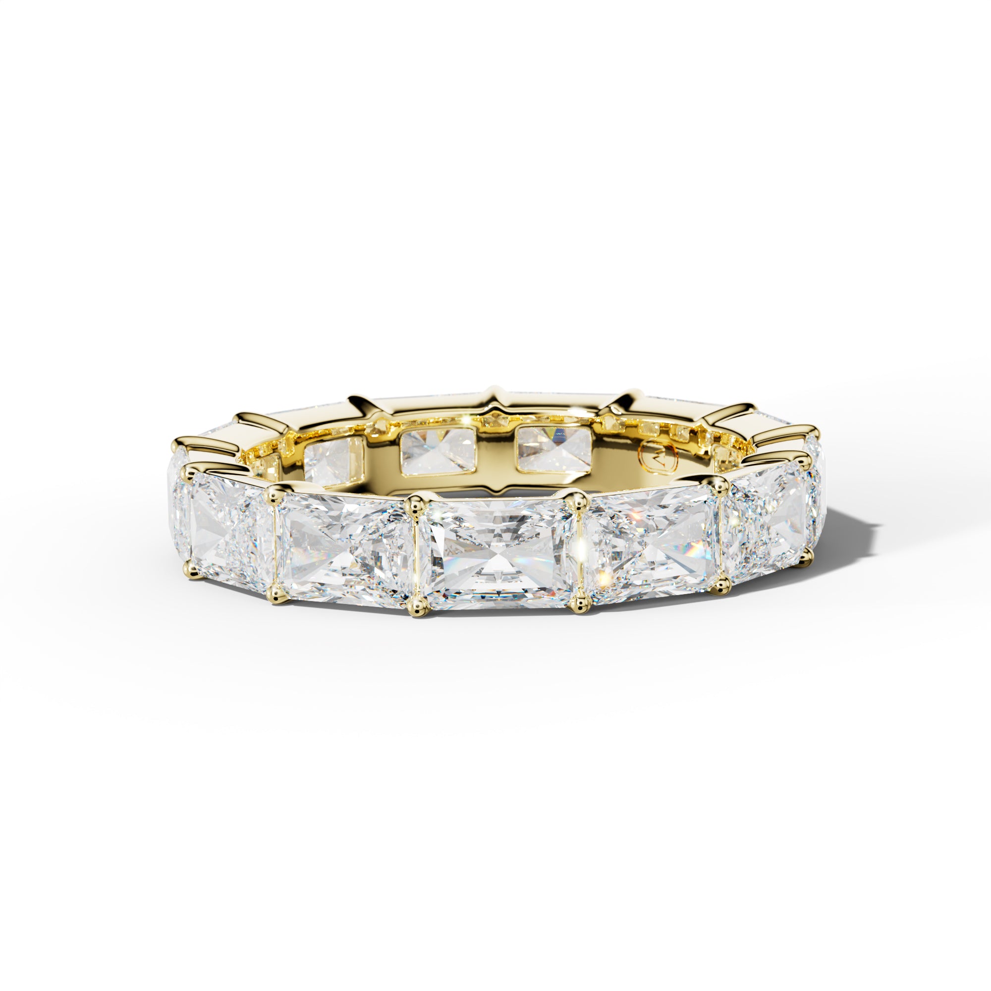 5.0 Carat East West Radiant Diamond Eternity Band Shared Prong Low-Set Design