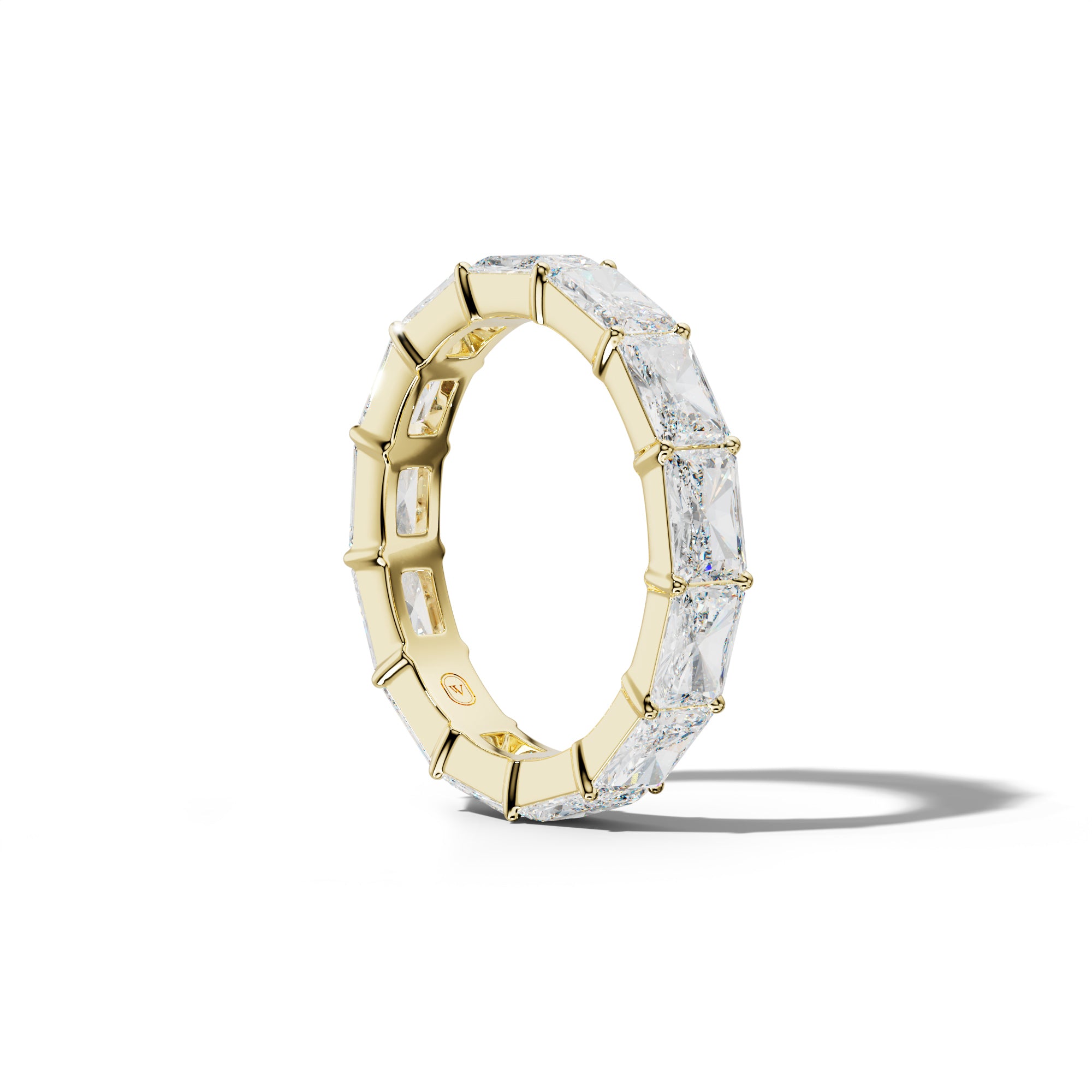 5.0 Carat East West Radiant Diamond Eternity Band Shared Prong Low-Set Design