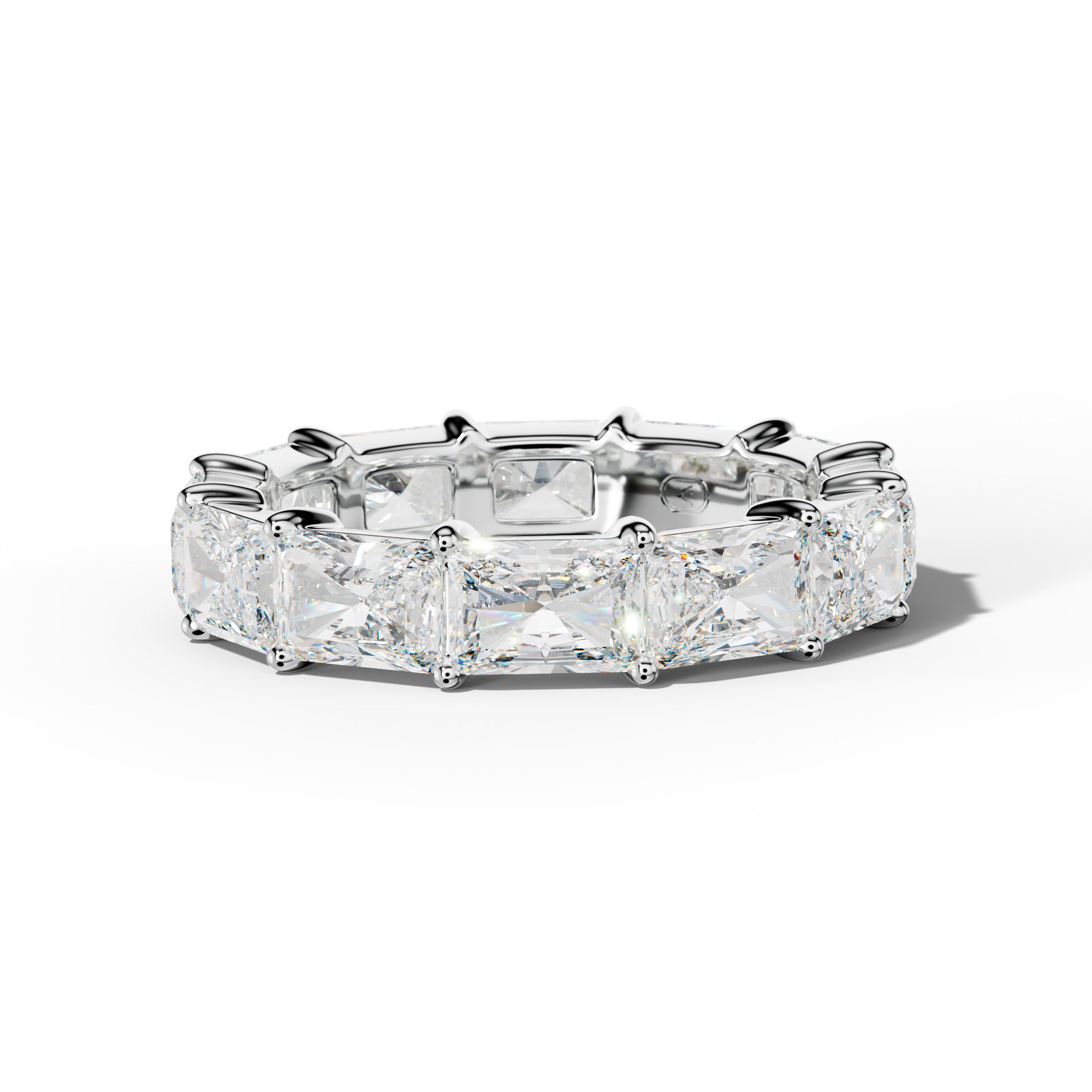 6.0 Carat East West Radiant Diamond Eternity Band Shared Prong Low-Set Design