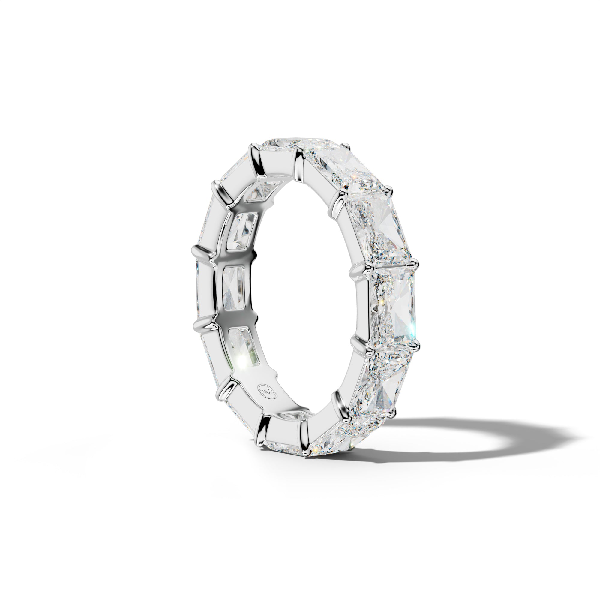 6.0 Carat East West Radiant Diamond Eternity Band Shared Prong Low-Set Design