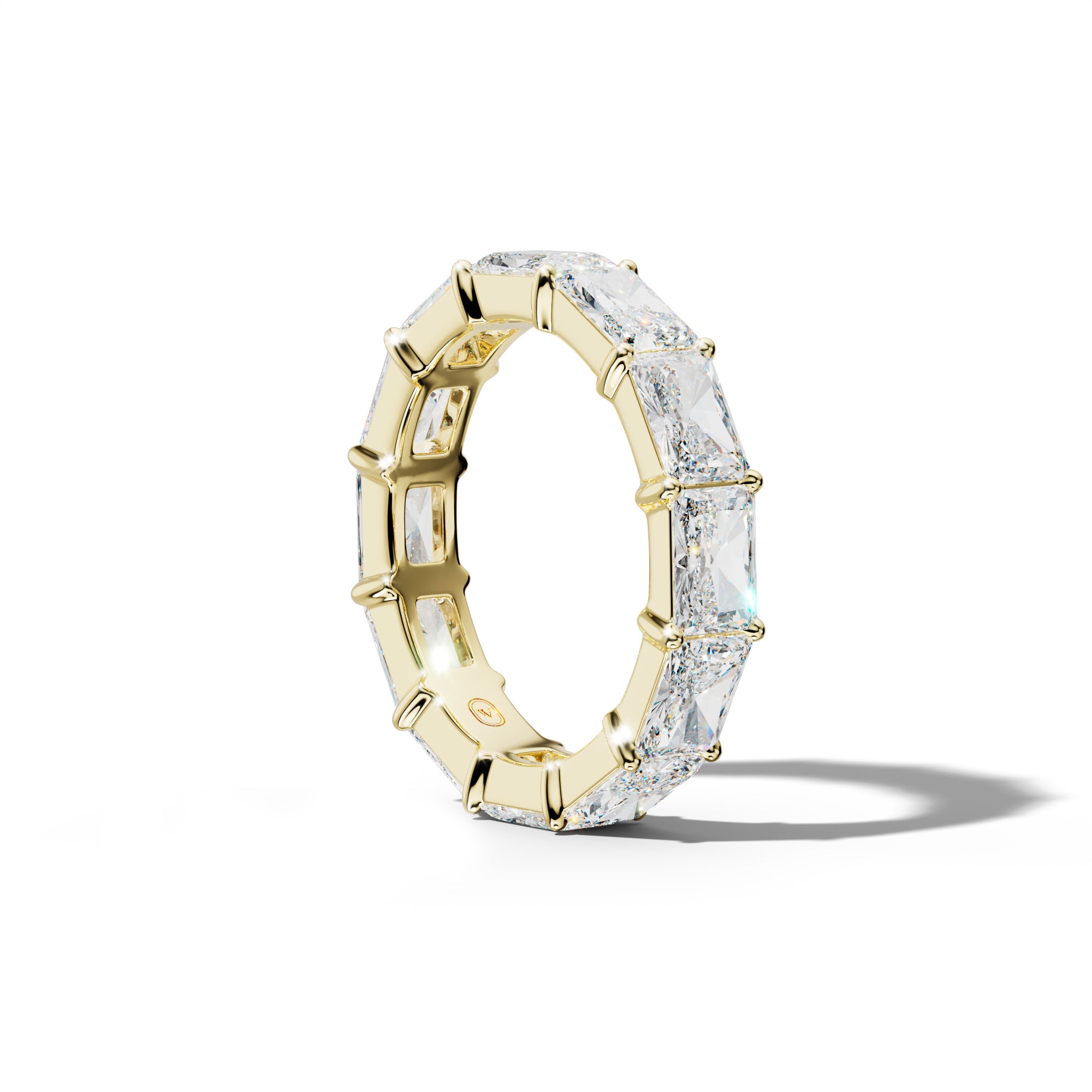 6.0 Carat East West Radiant Diamond Eternity Band Shared Prong Low-Set Design