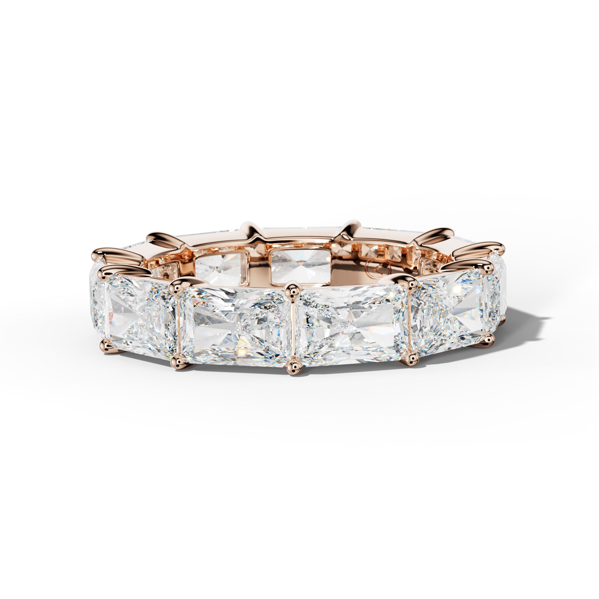 7.0 Carat East West Radiant Diamond Eternity Band Shared Prong Low-Set Design