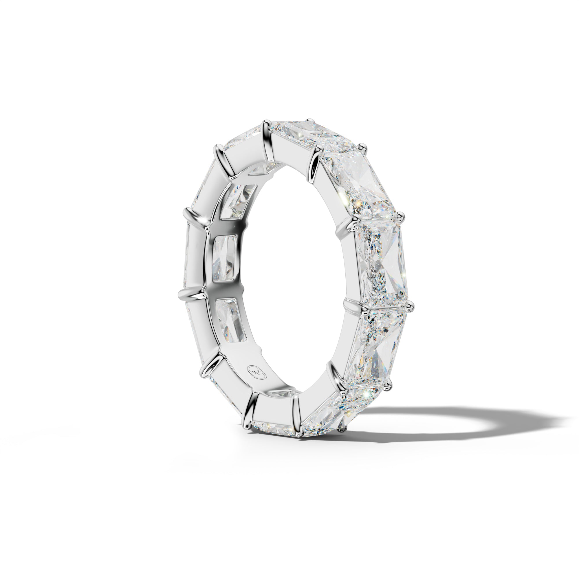 7.0 Carat East West Radiant Diamond Eternity Band Shared Prong Low-Set Design
