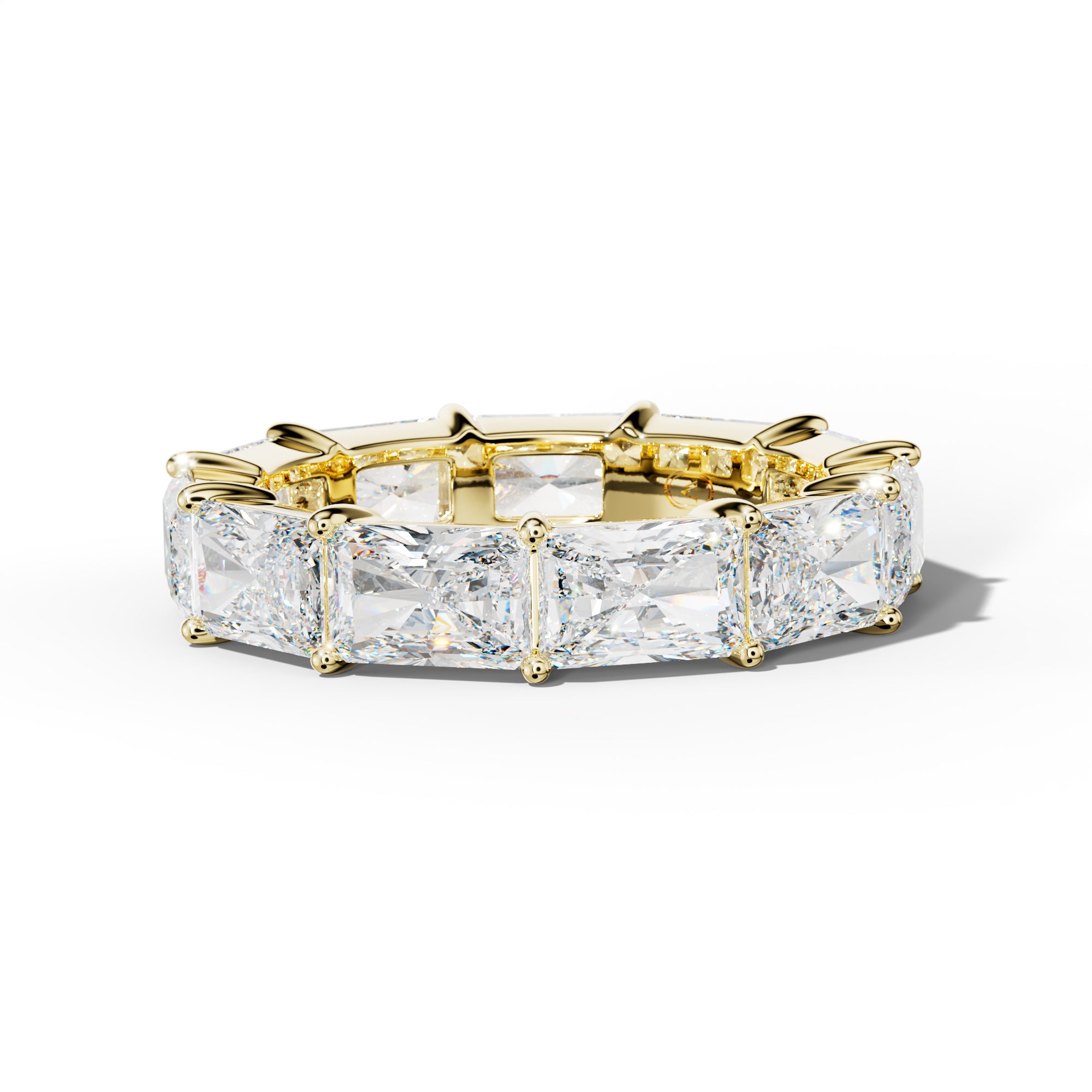 7.0 Carat East West Radiant Diamond Eternity Band Shared Prong Low-Set Design