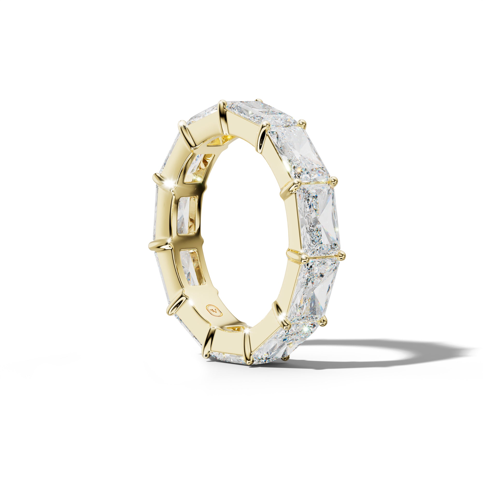 7.0 Carat East West Radiant Diamond Eternity Band Shared Prong Low-Set Design