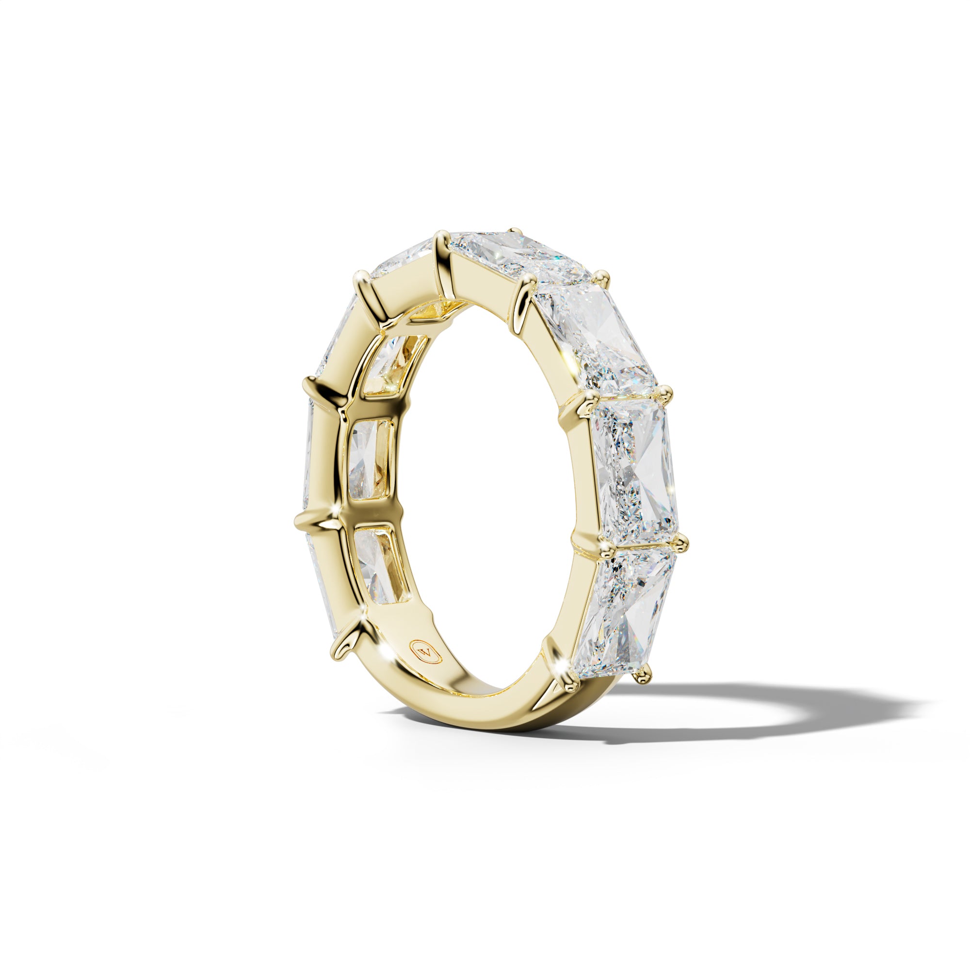 6.0 Carat East West Radiant Diamond 3/4 Anniversary Band Shared Prong Low-Set Design