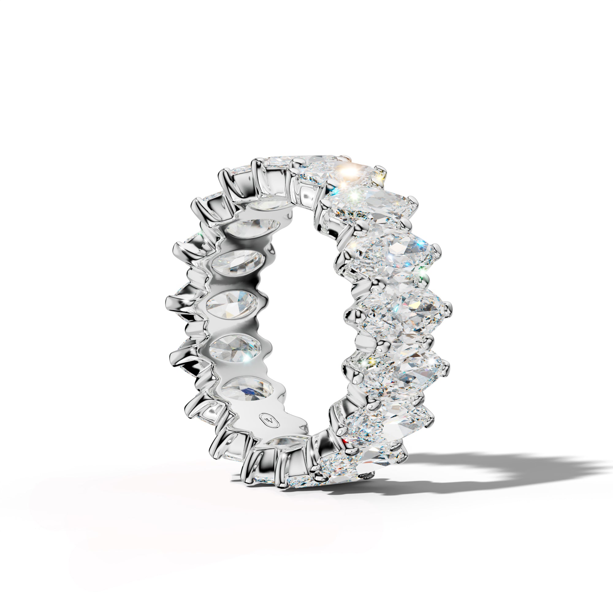8.0 Carat Marquise Diamond Eternity Band Shared Prong  Low-Set Design
