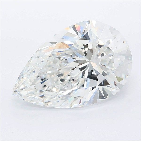 7.06 Carat D VVS2 Pear Lab Diamond