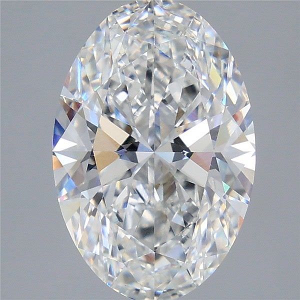 6.08 Carat F-VVS1 Oval Lab Diamond