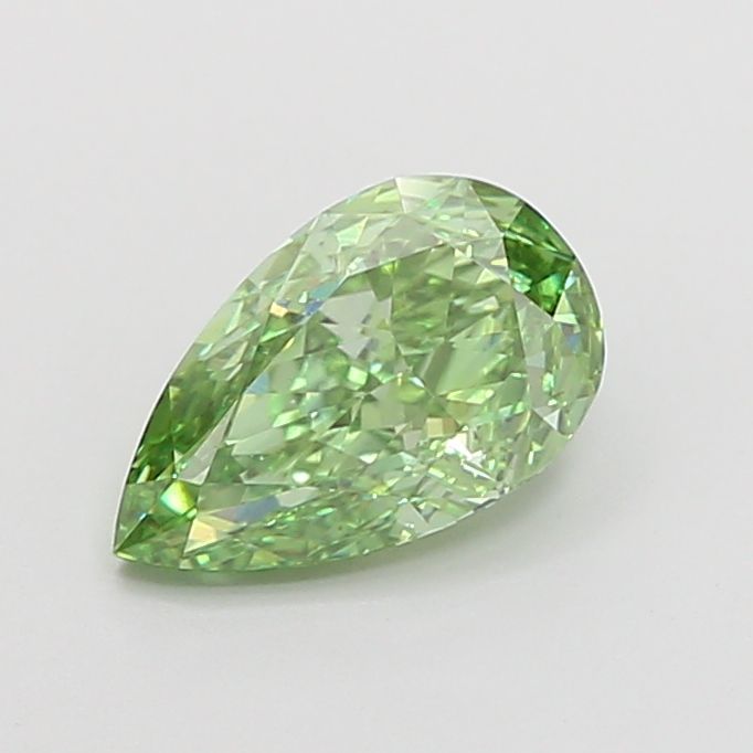 1.28 Carat Pear Cut Fancy Green