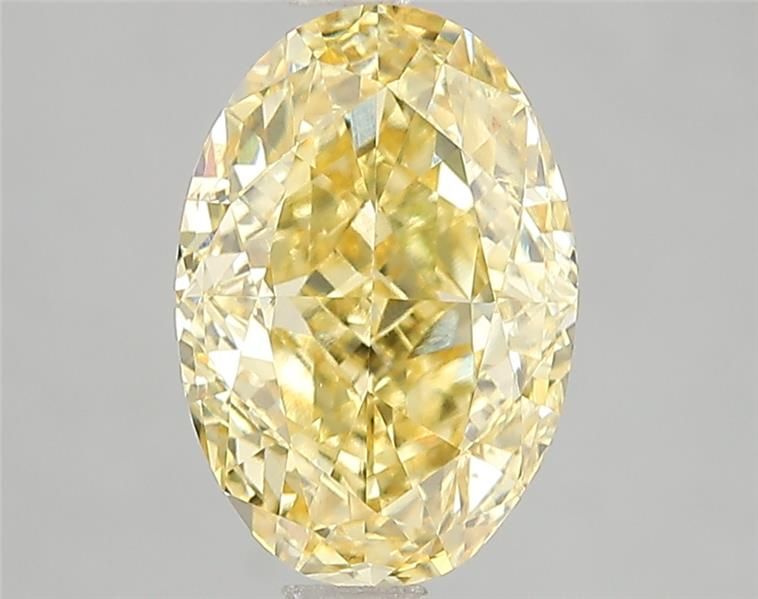 3.00 Carat Yellow VS1 Oval Lab Diamond