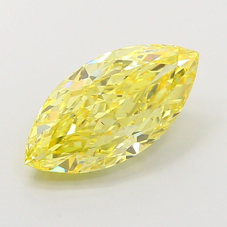 3.28 Carat Marquise Cut Fancy Yellow