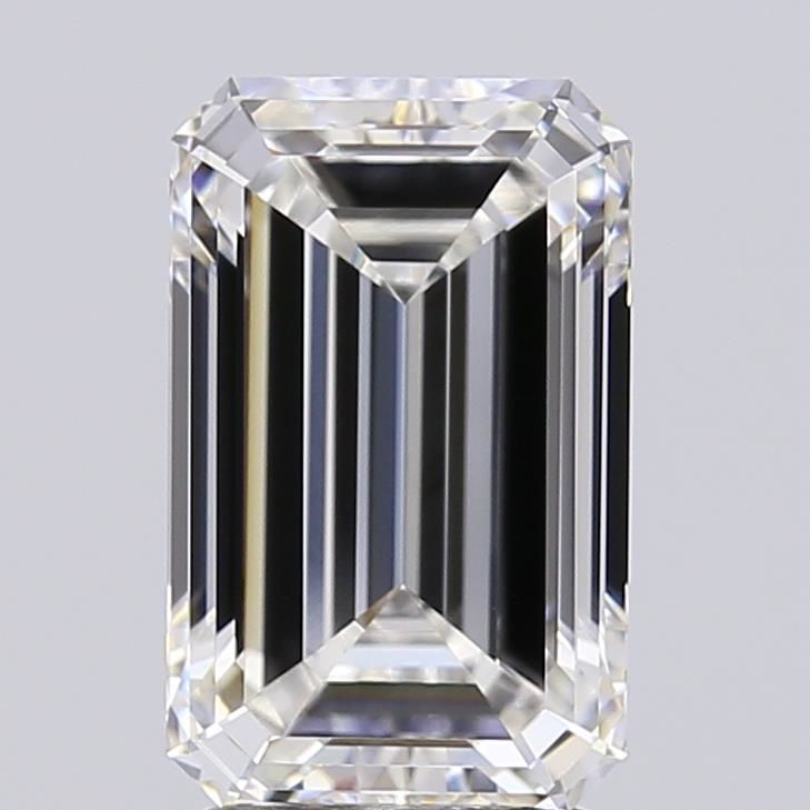 3.09 Carat F-VVS1 Emerald Lab Diamond