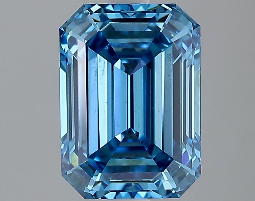 2.00 Carat Emerald Cut Fancy Blue