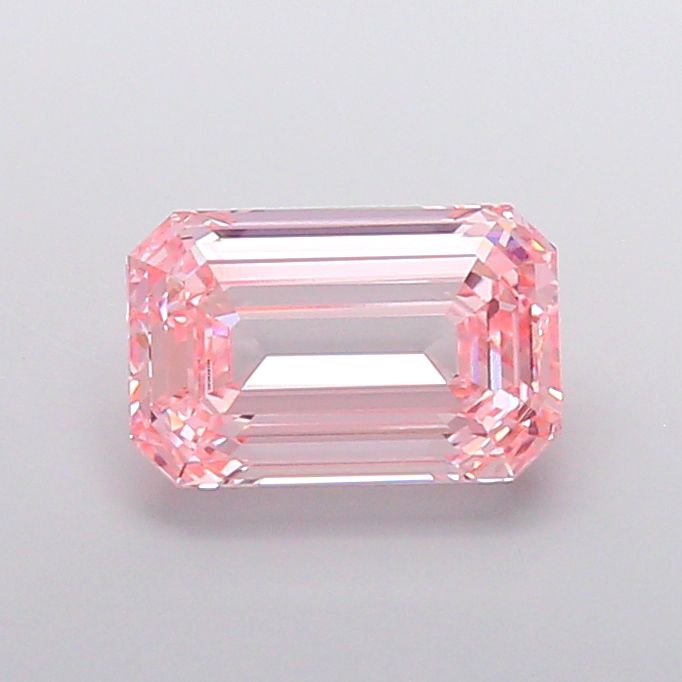3.54 Carat Emerald Cut Fancy Pink