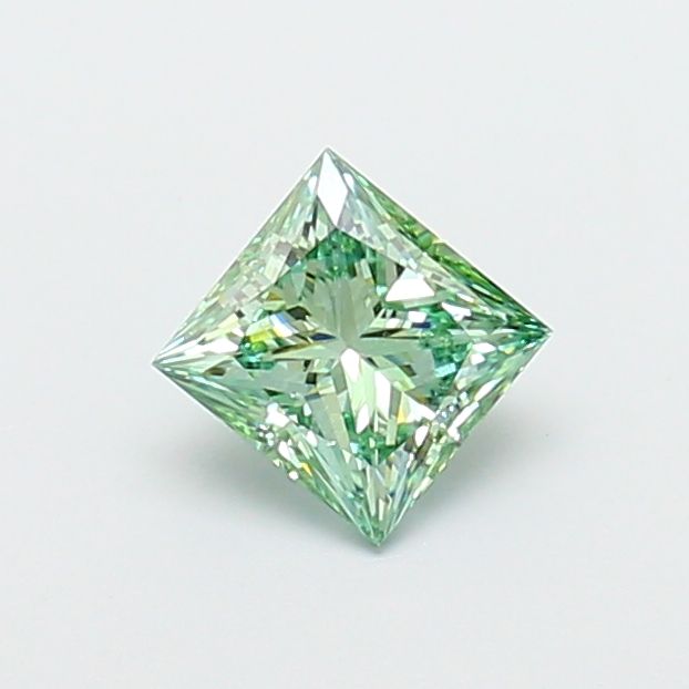 1.00 Carat Princess Cut Fancy Green