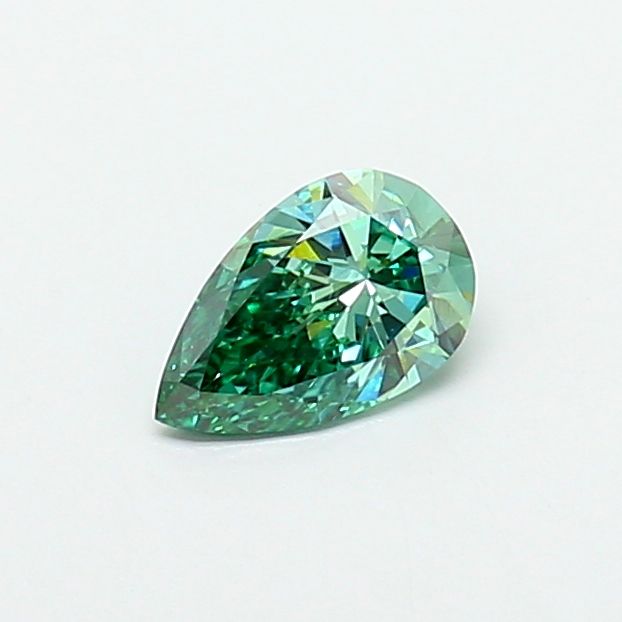 0.78 Carat Pear Cut Fancy Green