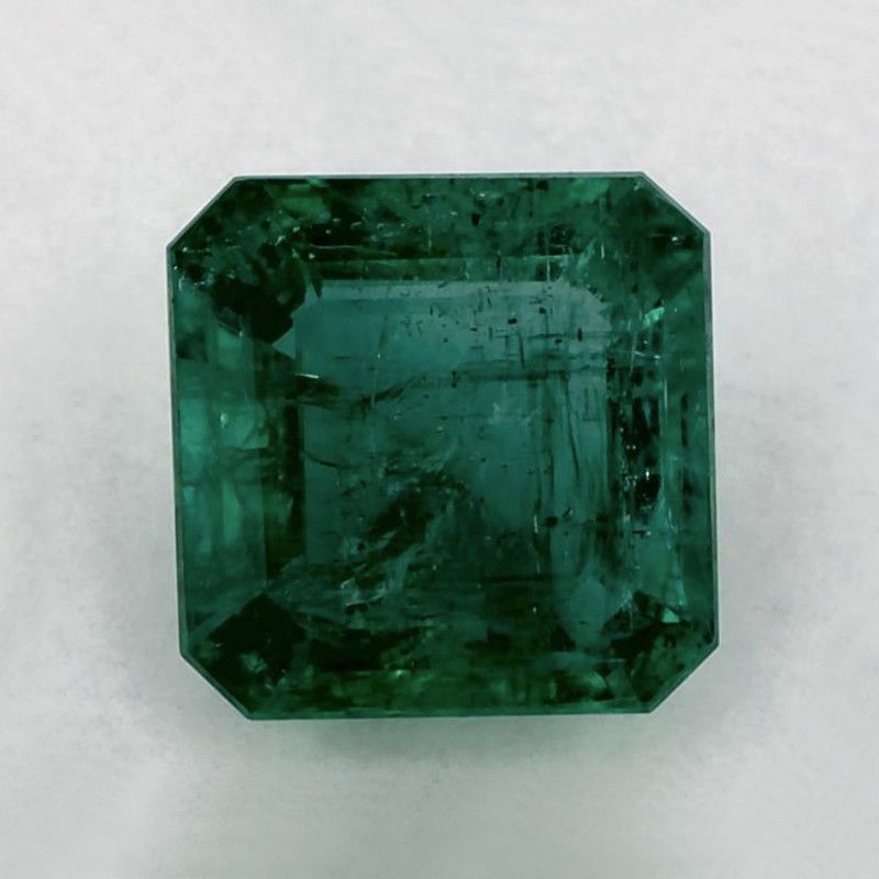 2.04 Carat Asscher Cut Green Emerald