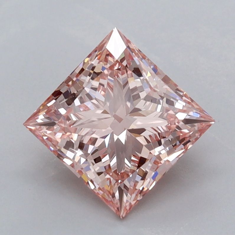 1.51 Carat Princess Cut Fancy Pink