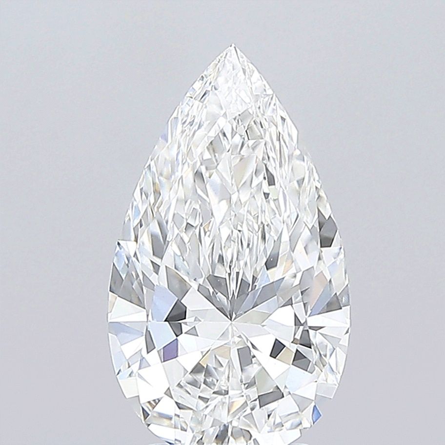 4.05 Carat F-VVS2 Pear Lab Diamond