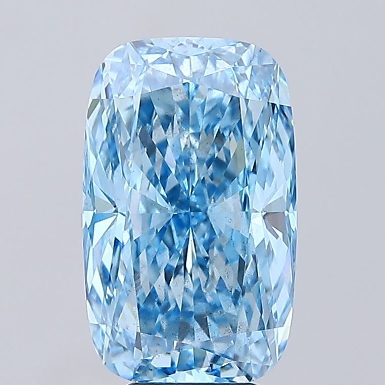 7.08 Carat Cushion Cut Fancy Blue
