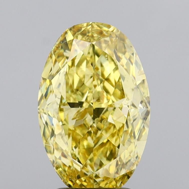 3.01 Carat Oval Cut Fancy Yellow