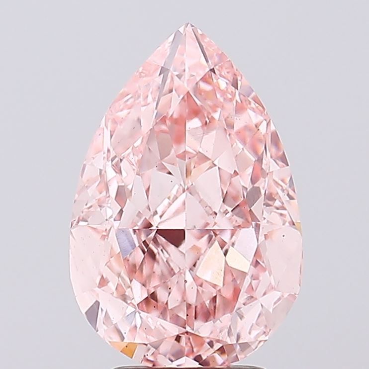 3.73 Carat Pear Cut Fancy Pink