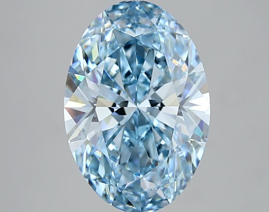 3.08 Carat Oval Cut Fancy Blue