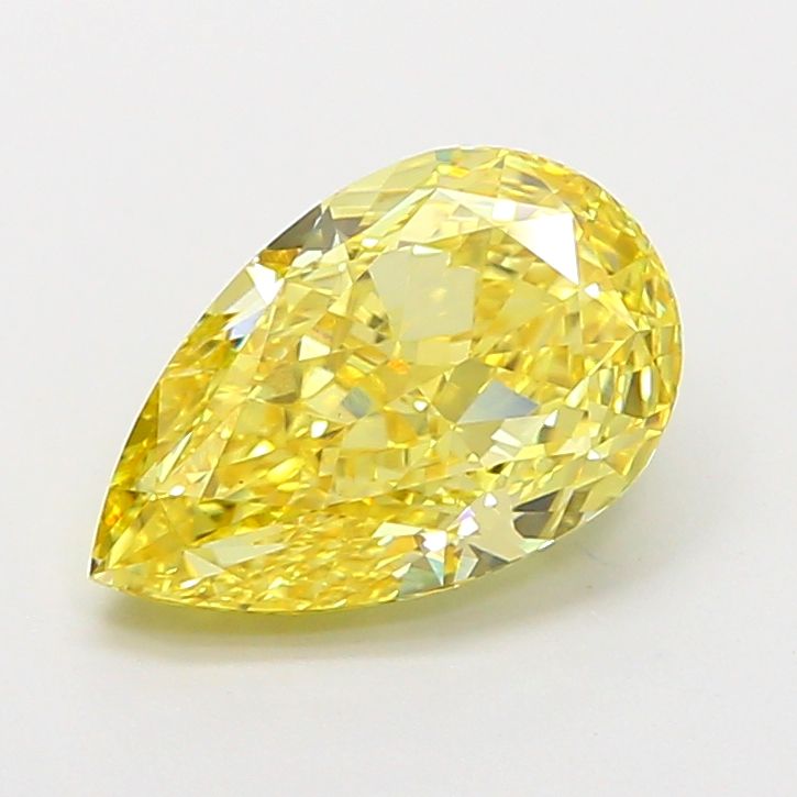 2.58 Carat Pear Cut Fancy Yellow