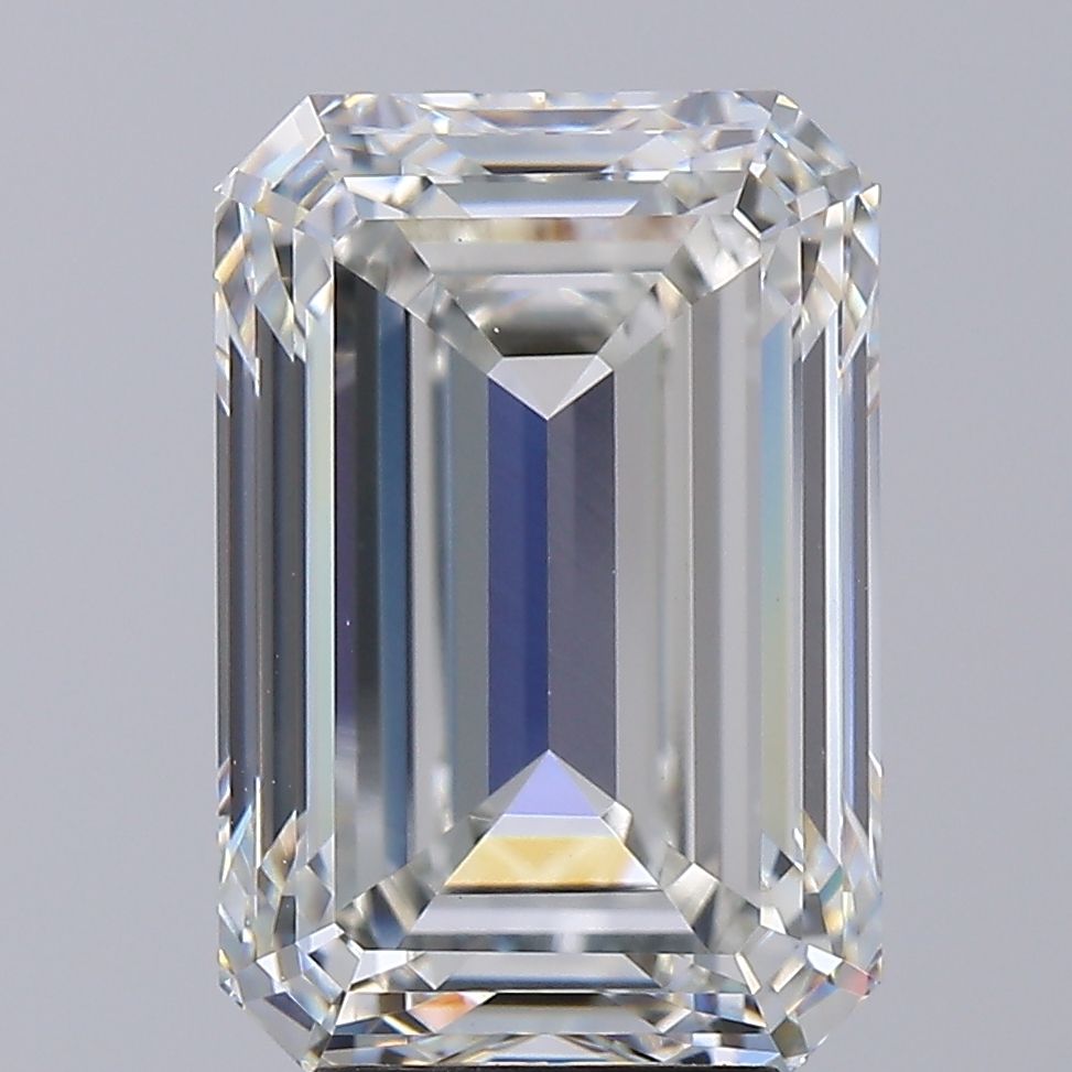 6.09 Carat F-VVS2 Emerald Lab Diamond