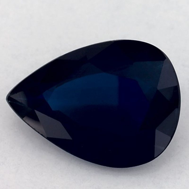 4.09 Carat Pear Cut Blue Sapphire