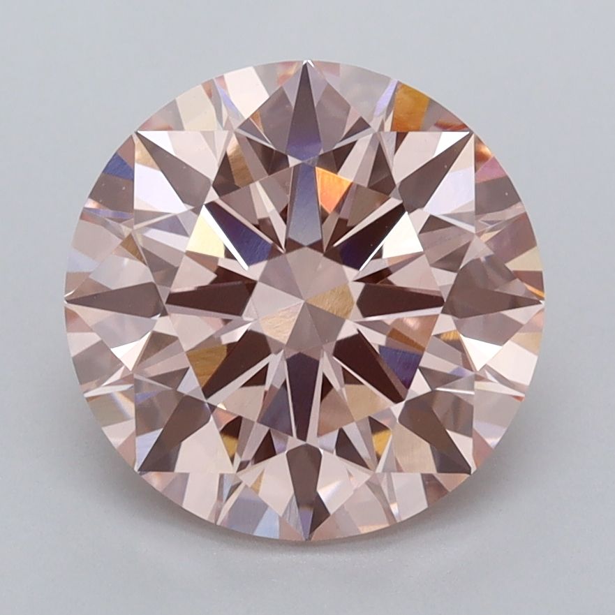 3.01 Carat Round Cut Fancy Pink