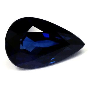 2.12 Carat Pear Cut Blue Sapphire