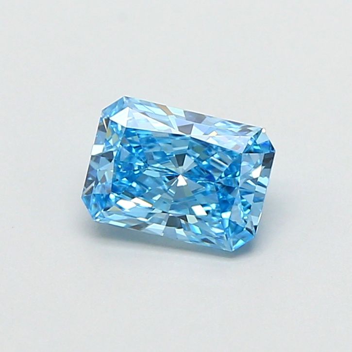 0.74 Carat Radiant Cut Fancy Blue