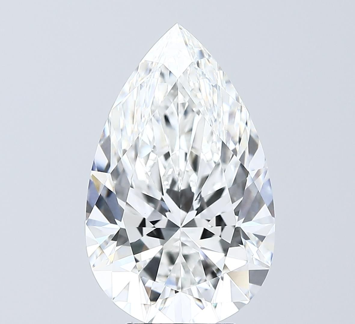 5.08 Carat F-VVS2 Pear Lab Diamond