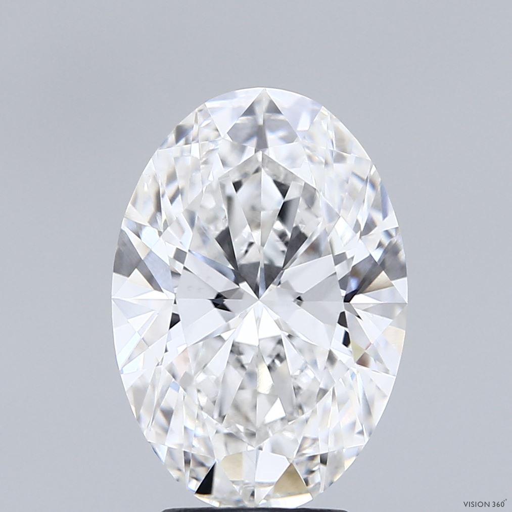 4.02 Carat F-VVS2 Oval Lab Diamond