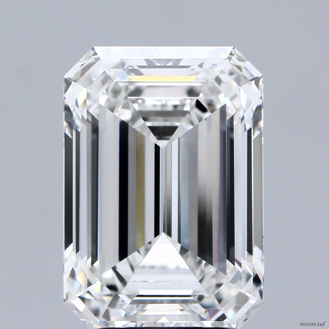4.07 Carat F-VVS2 Emerald Lab Diamond