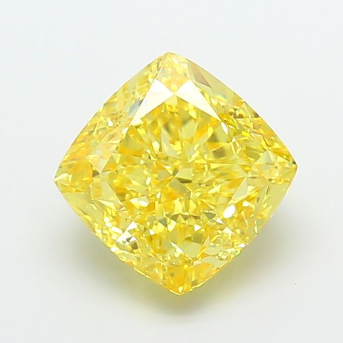 3.00 Carat Cushion Cut Fancy Yellow