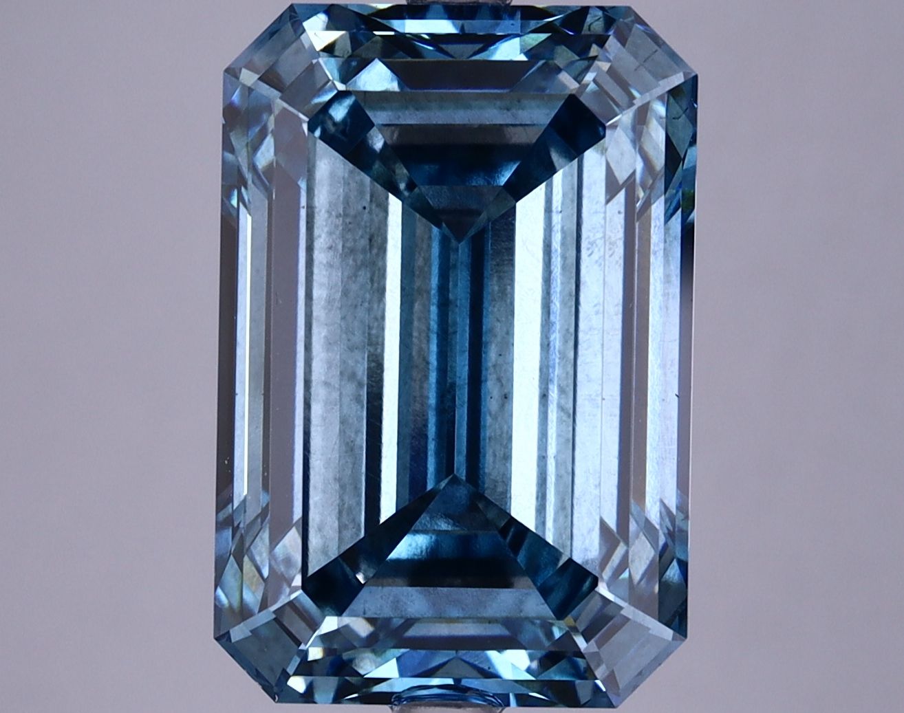 8.21 Carat Emerald Cut Fancy Blue
