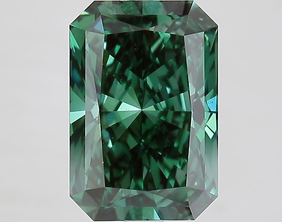 3.50 Carat Radiant Cut Fancy Green