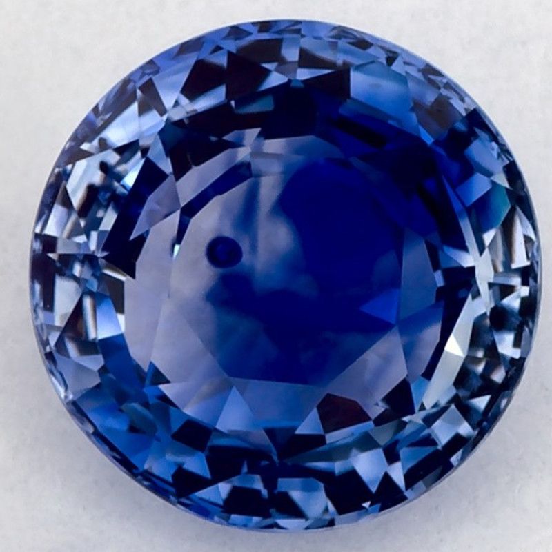 2.17 Carat Round  Cut Blue Sapphire