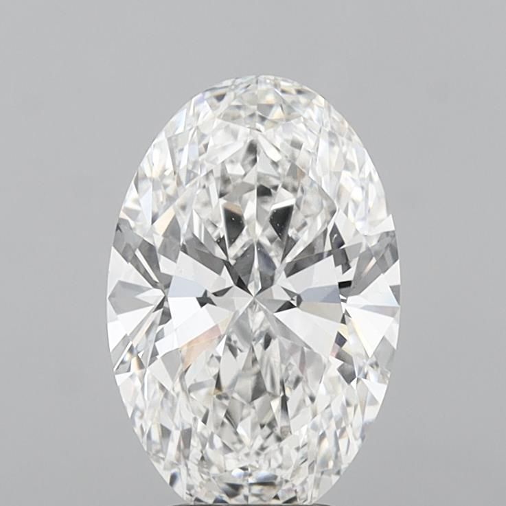 4.05 Carat F-VVS2 Oval Lab Diamond