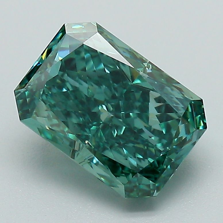 2.28 Carat Radiant Cut Fancy Green