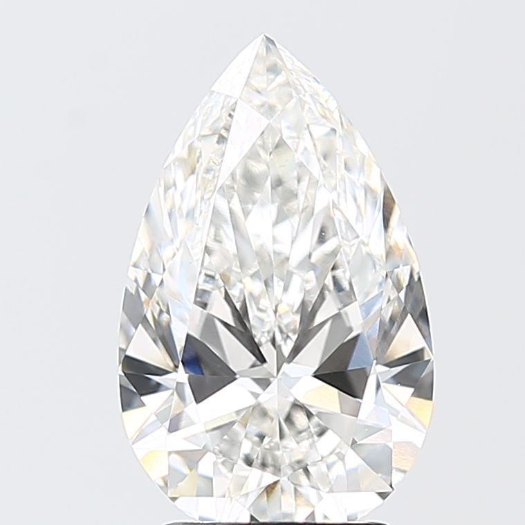 3.04 Carat F-VVS2 Pear Lab Diamond