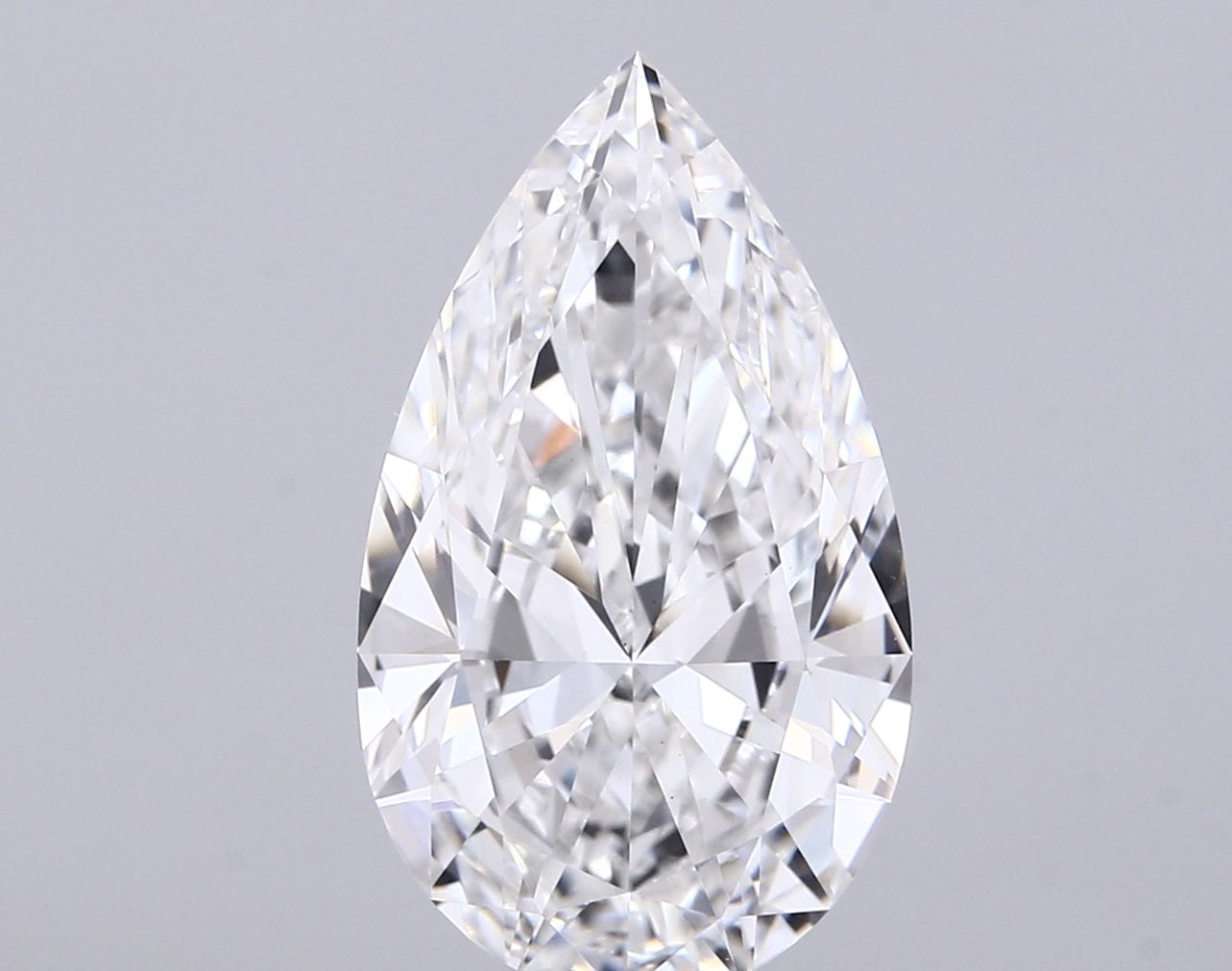 5.00 Carat F-VVS2 Pear Lab Diamond