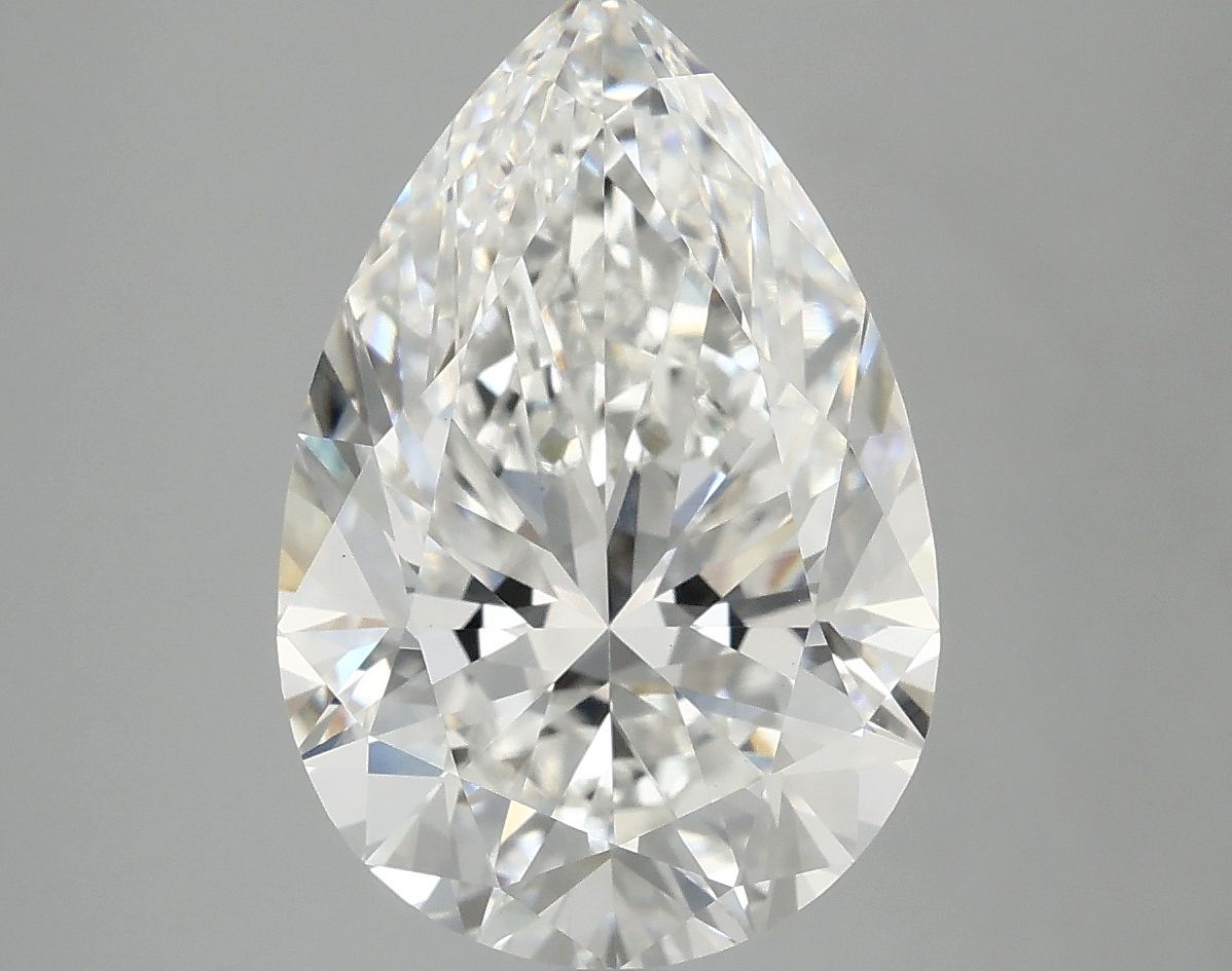 4.59 Carat F-VVS2 Pear Lab Diamond